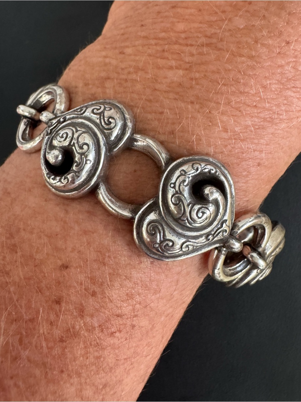 Brighton Penelope Puffed Heart Silver Bracelet
